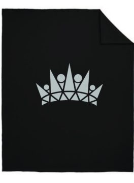 Custom Rhinestone Crown Blanket (Pink or Black)