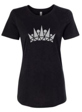 Crown Rhinestone Tshirt (Black and Pink)