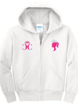 White Full Zip Hoodie